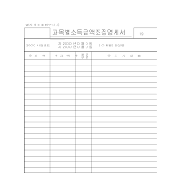 과목별소득금액조정명세서 과목별소득금액조정명세서